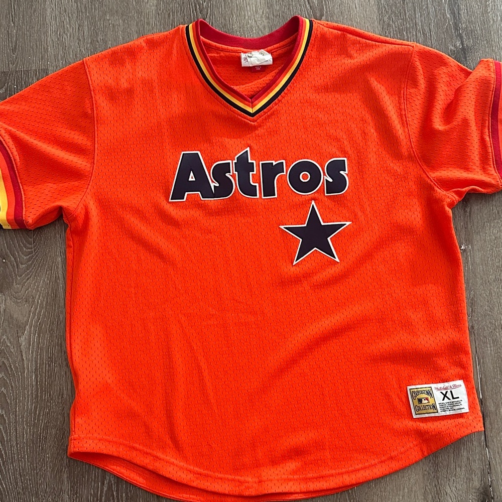 Mitchell & Ness Astros Kids Orange Jersey